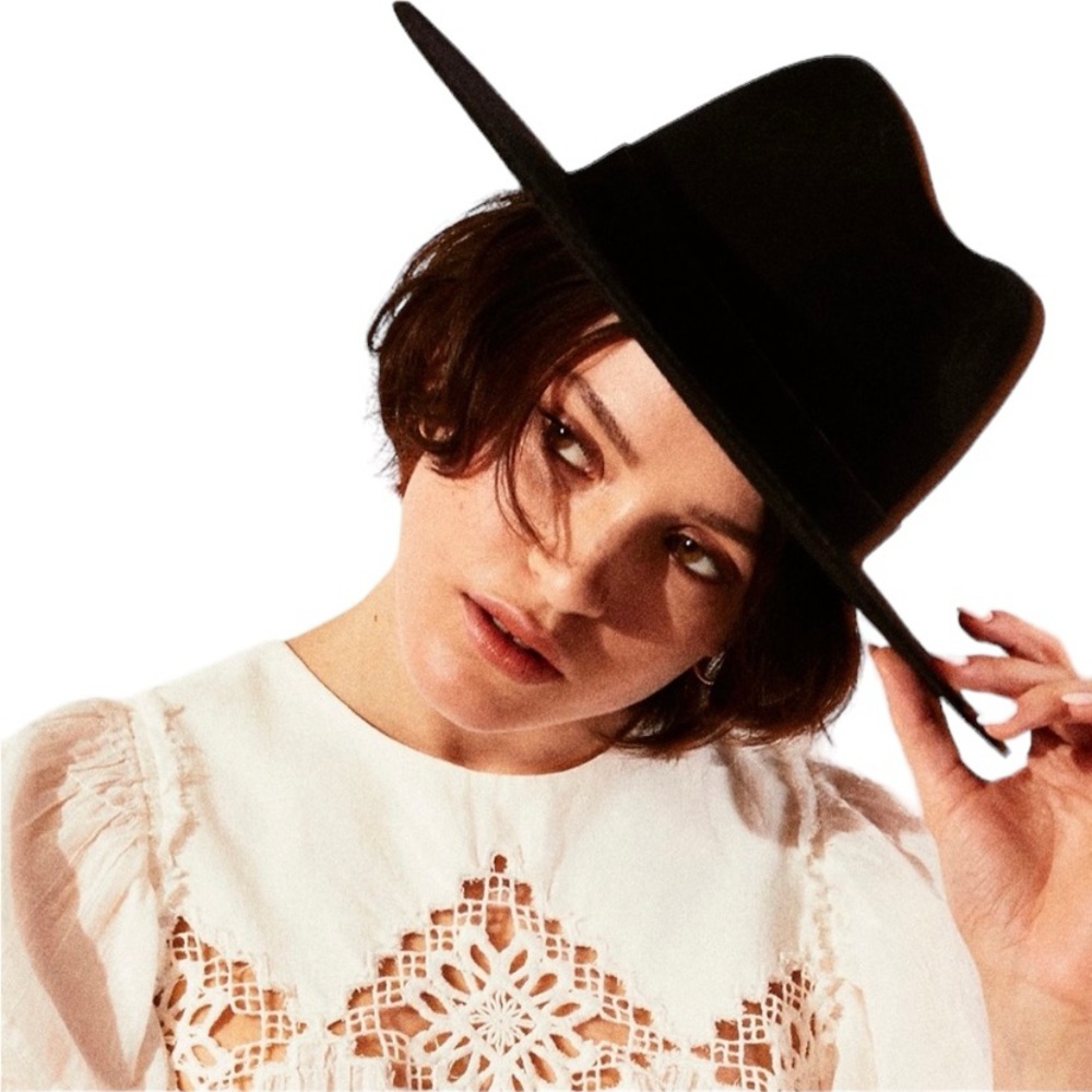 Free People Clean Slate Wide Brim Wool Hat | One Size